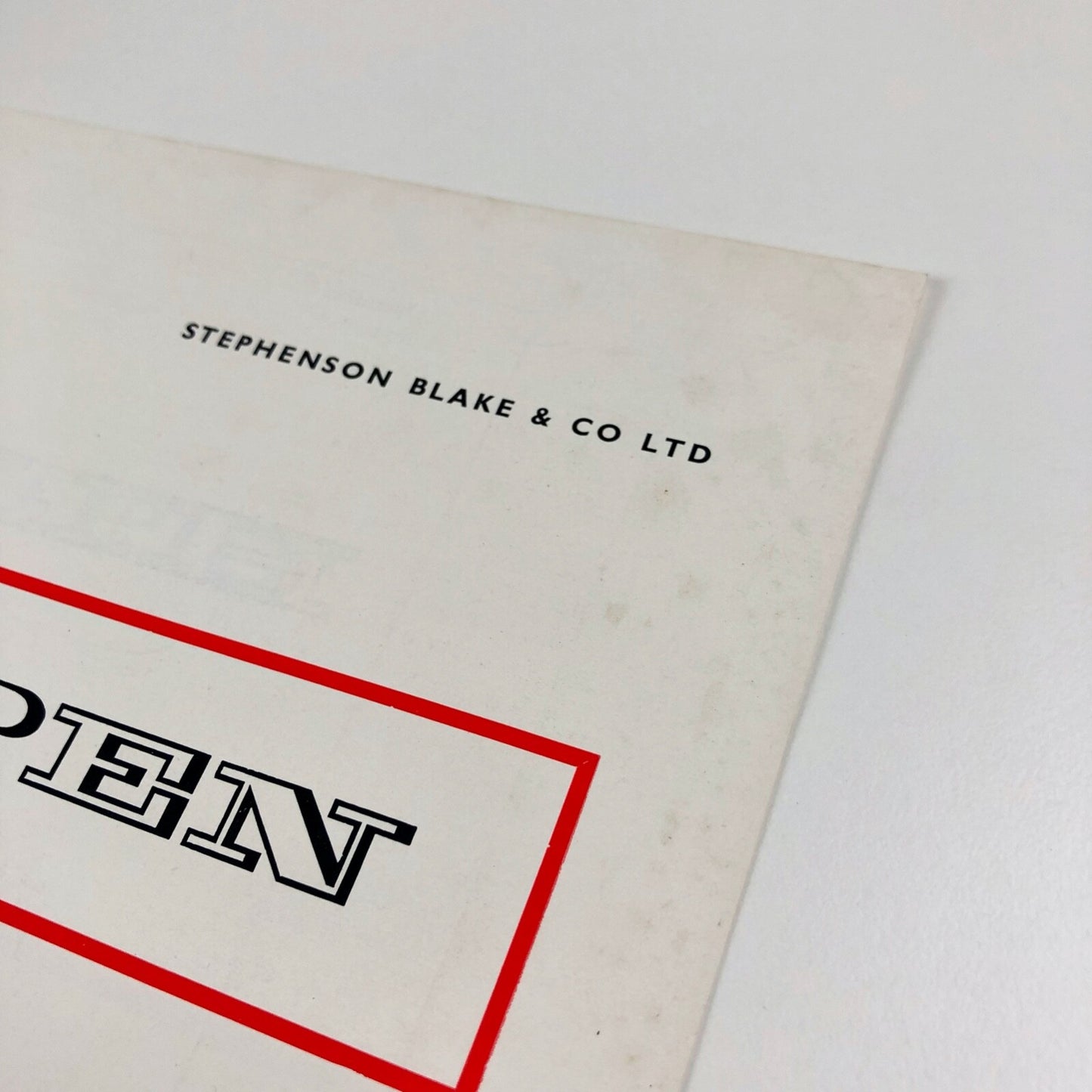 Egyptian Expanded Open | Stephenson Blake type specimen | Print in Britain, 1959