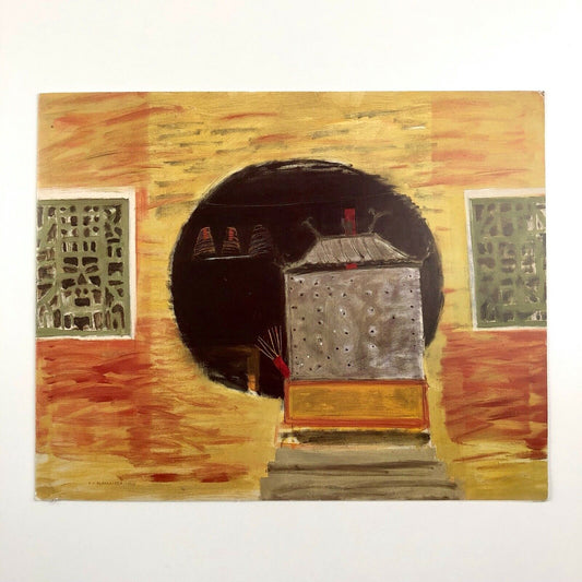 Folding card for Elizabeth Blackadder | Mercury Gallery, 1991