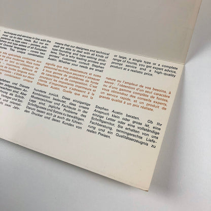 Stephen Austin Matrix Division ephemera | Promotional trade leaflet, 1970s?