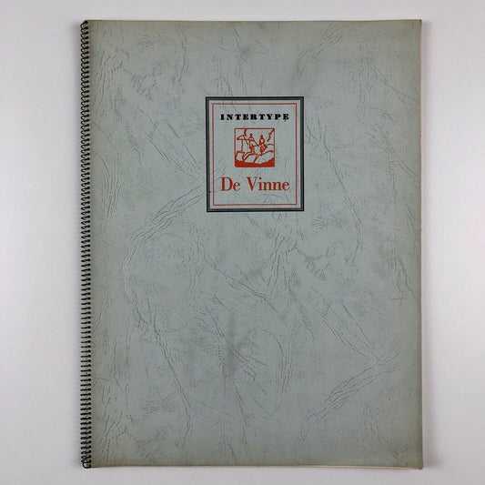 Intertype De Vinne | Type specimen booklet | Presumably early 20th century