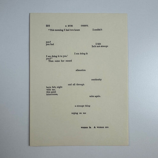 A Humument page 352 'This morning I' by Tom Phillips | The Tetrad Press, 1970