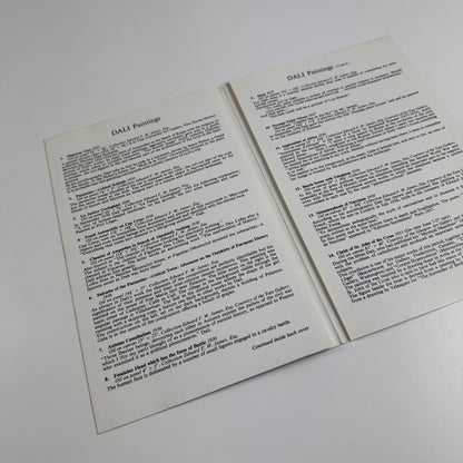Leaflet for Dali. Art-in-Jewels Exhibition & Paintings | Whitechapel Art Gallery