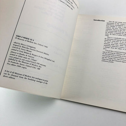 The Subject of Painting. A Selection by Paul Rogers | Museum of Modern Art Oxford catalogue, 1982