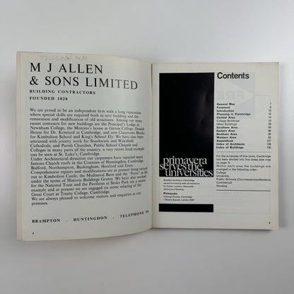 Cambridge New Architecture. A guide to modern buildings |Nikolaus Pevsner, 1965