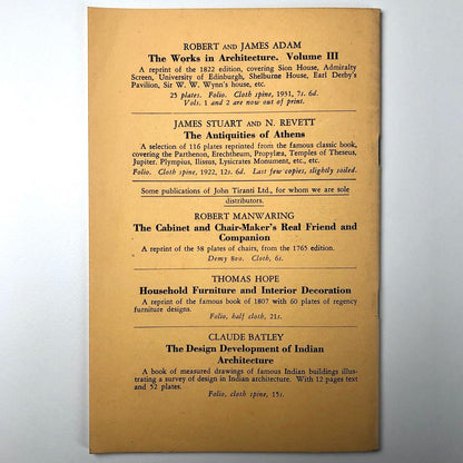 Books on the fine arts | AlecTiranti, London booklet 1949