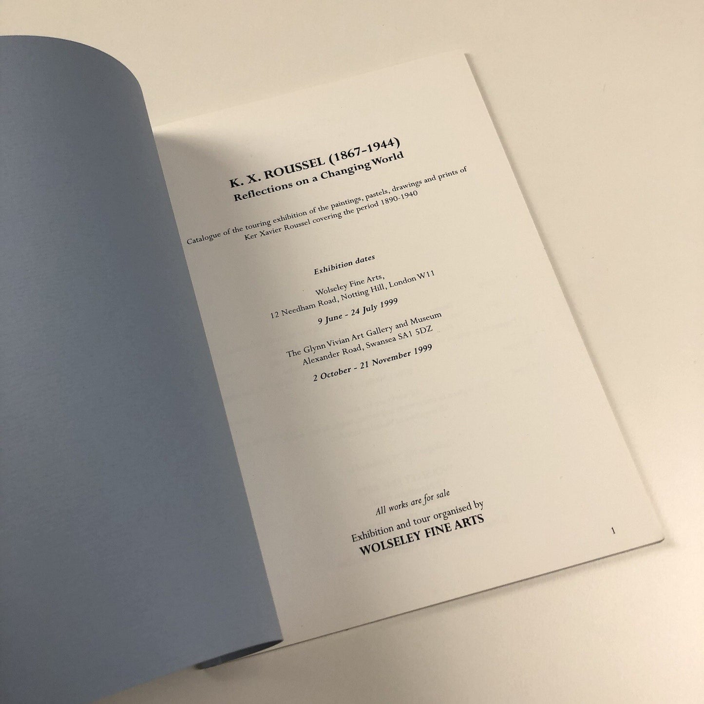 K. X. Roussel Paintings, pastels, drawings, and prints | Wolseley Fine Arts 1999