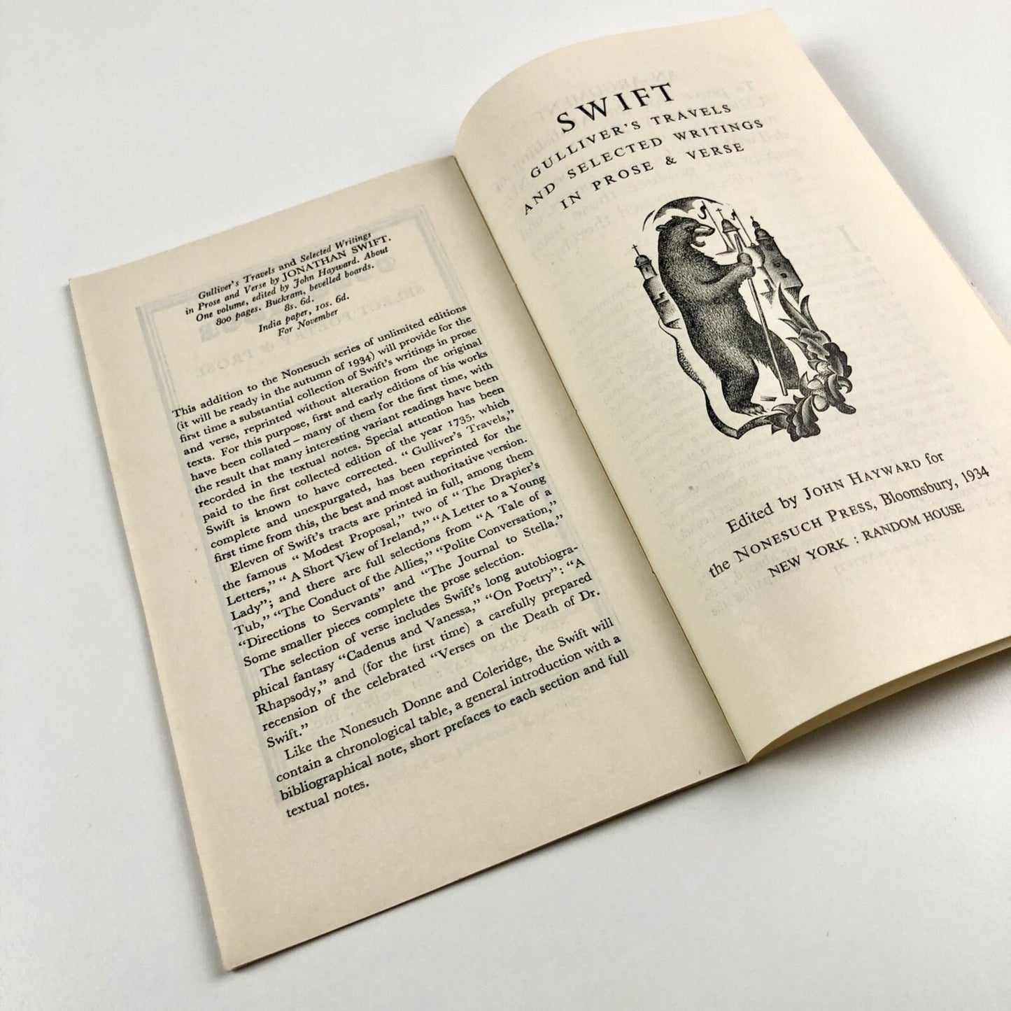 The Nonesuch Compendious Series of Classics | Undated promotional leaflet