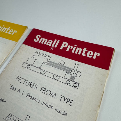 Small Printer x 2 issues nos 21 and 22 for September and October 1966, includes article on type art