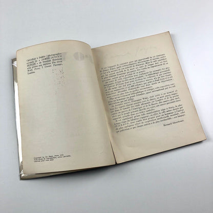 Sa vie, son oeuvre, son rayonnement James Joyce 1949 exhibition, La Hune, Paris
