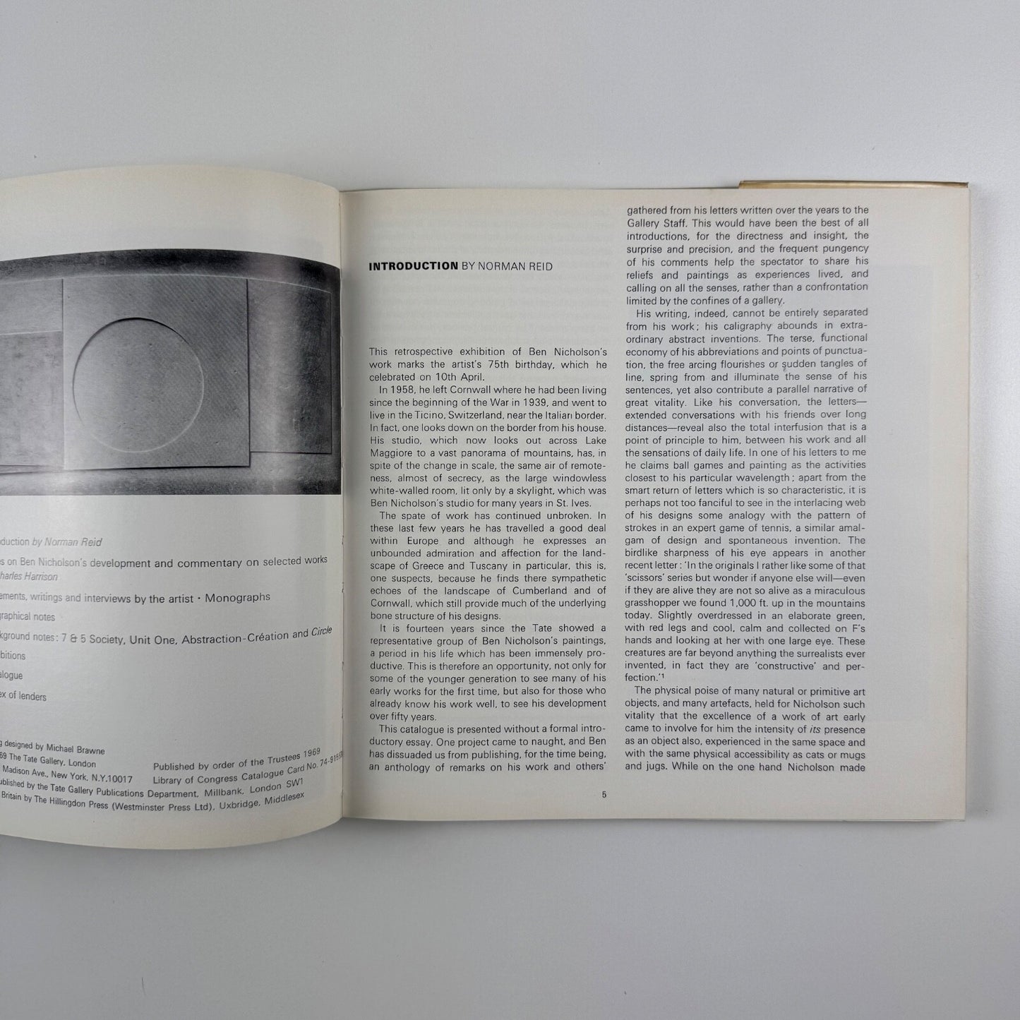 Ben Nicholson by Charles Harrison | Tate Gallery, 1969 hardback