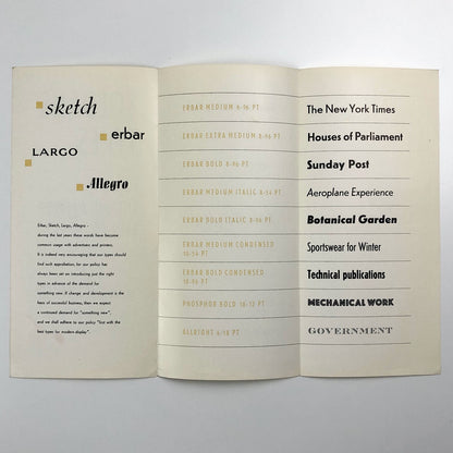 Soldans' Types specimen leaflet – Ludwig & Mayer Type Foundry | Soldans Limited
