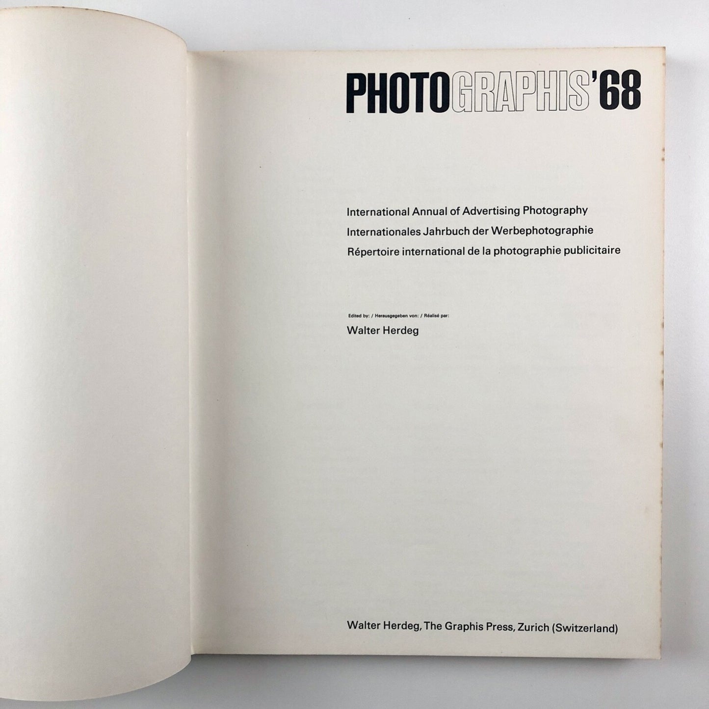 Photographis ’68 | International Annual of Advertising Photography | Walter Herdeg