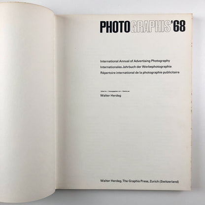 Photographis ’68 | International Annual of Advertising Photography | Walter Herdeg