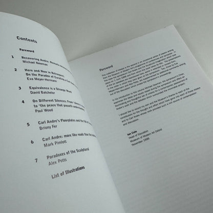 Carl Andre and the sculptural imagination Museum of Modern Art Papers 2, 1996