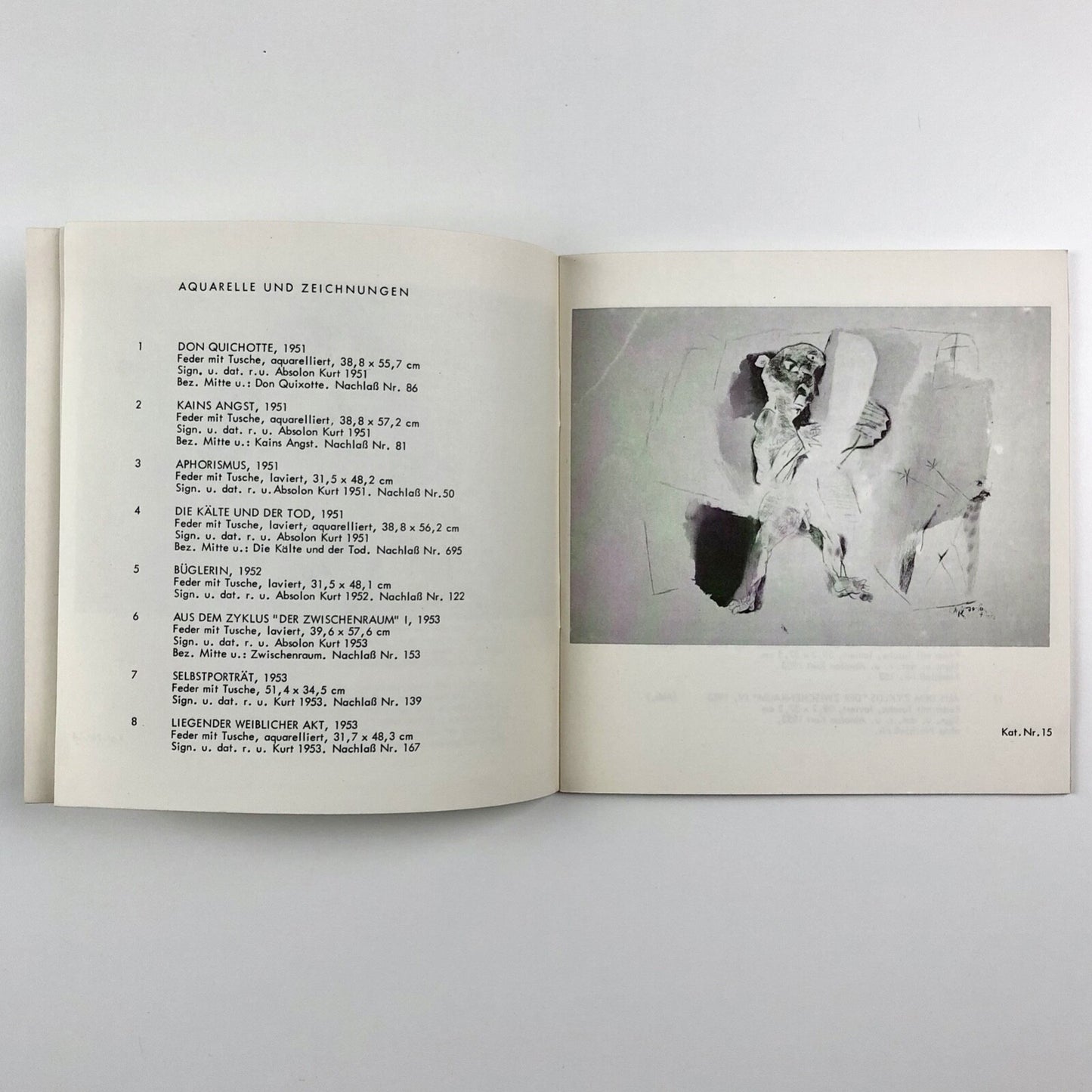 Kurt Absolon Wien 1925-1958 | Galerie Welz Salsburg exhibition catalogue, 1968