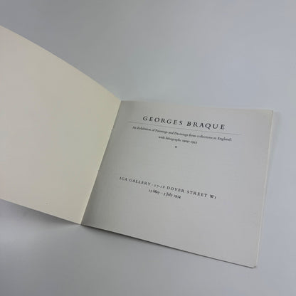 Georges Braque paintings & drawings 1909-1953 | ICA Gallery, 1954 printed by Christopher Foss