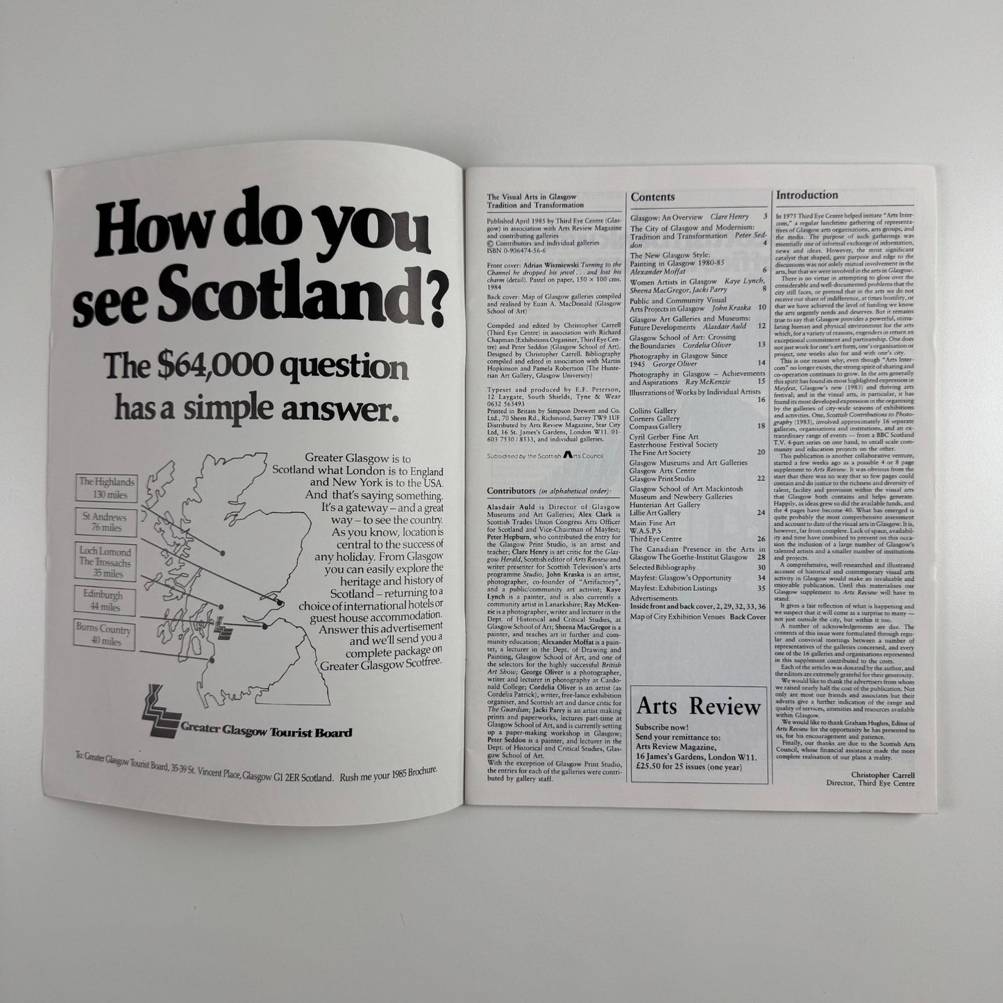The Visual Arts in Glasgow. Tradition & Transformation. Third Eye Centre 1985