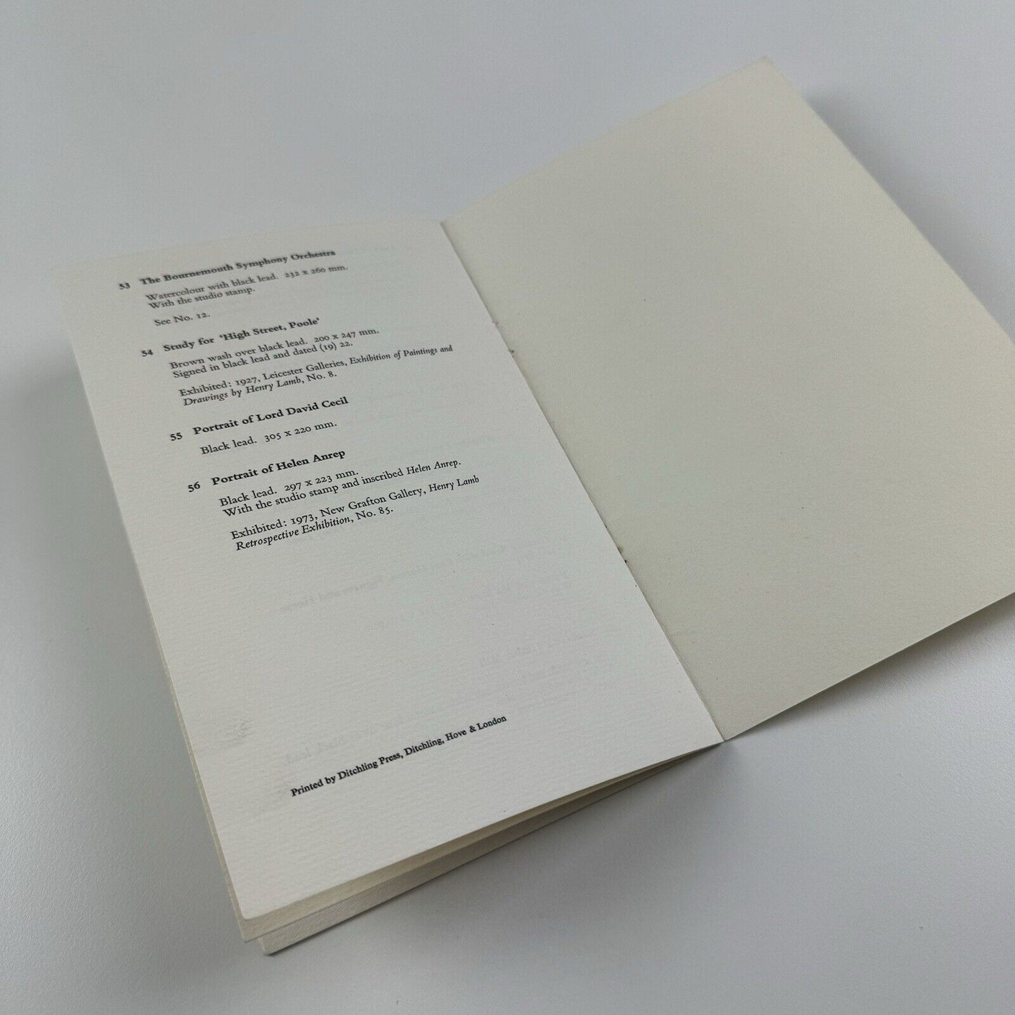 Henry Lamb Paintings, Drawings & Watercolours | Salisbury Festival catalogue, 1974