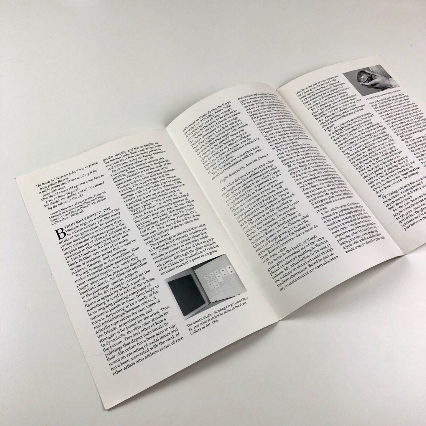 Byron Kim: Grey-Green | Hirshhorn Museum, Smithsonian Institution, 1996 exhibition leaflet