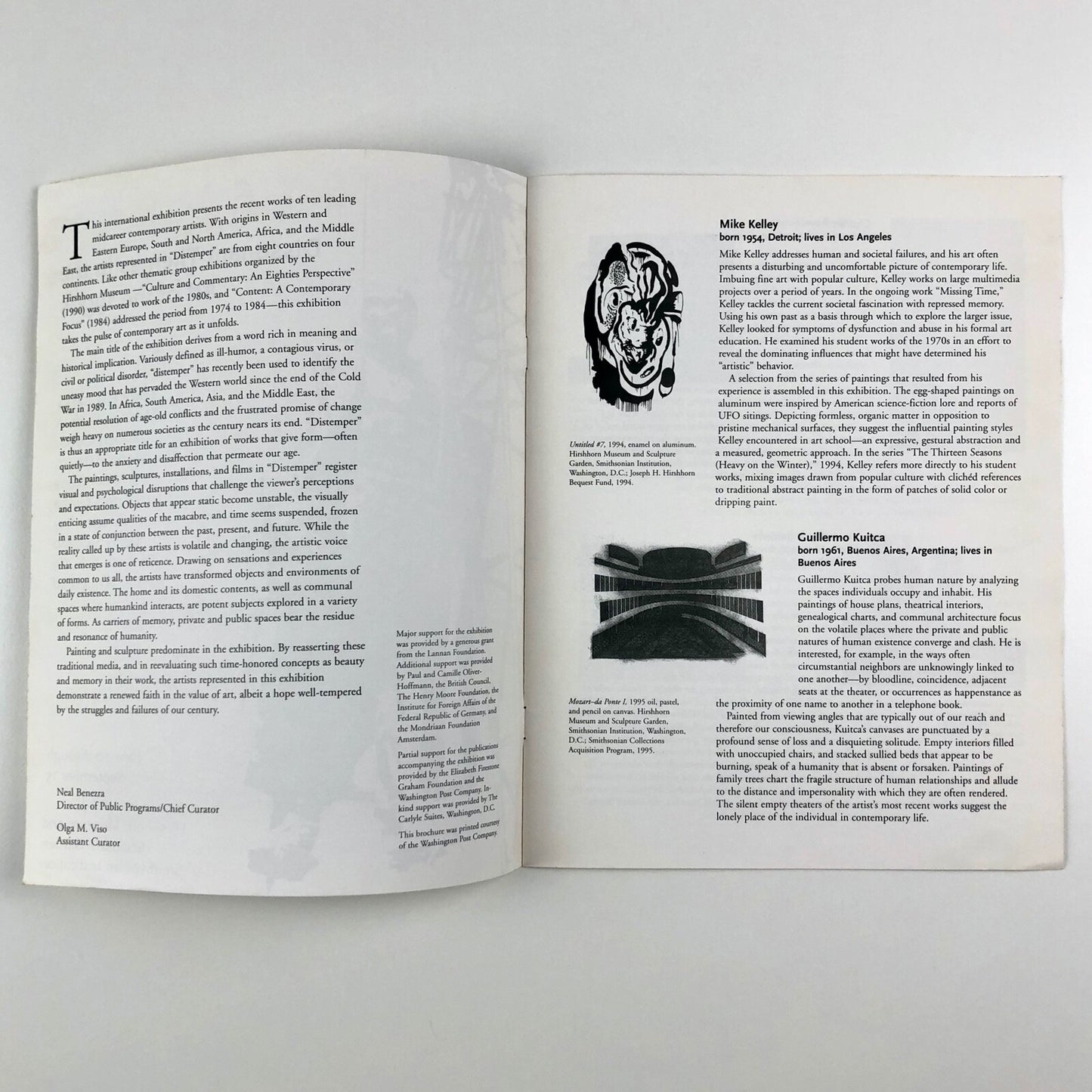 Distemper – Dissonant Themes in the Art of the 1990s | Smithsonian Institute catalogue leaflet, 1996