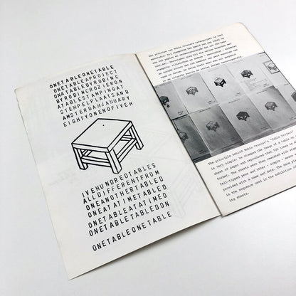 Leaflet for Robin Crozier: Table-project rubber 4 (1981) no 1, Jan to April signed