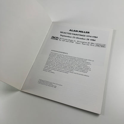 Alan Miller. Selected Paintings 1974-1984 | Ikon Gallery Birmingham 1984