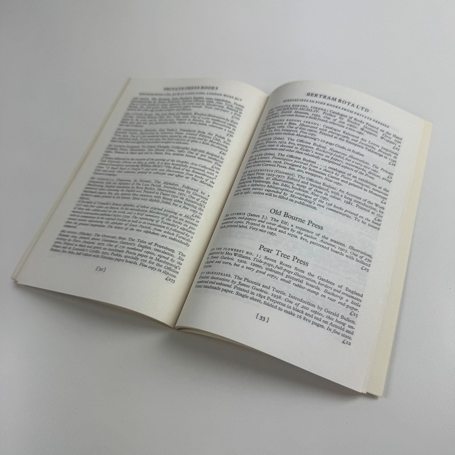 Private Press Books and Fine Printing. Bertram Rota cat. no. 224. Winter 1980