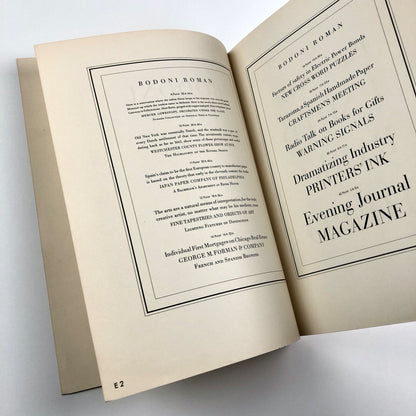 Bodoni Types | Soldans Limited type specimen leaflet, undated