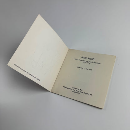 John Nash. Early Landscapes and Comic Drawings 1911-1918 Anthony d'Offay 1973