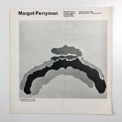 Folding card for Margot Perryman | New Art Centre, Sloane Street, London, 1965