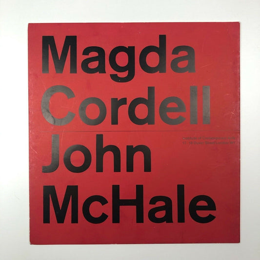 Magda Cordell / John McHale, ICA exhibition leaflet 1961 | Designed by Gordon House