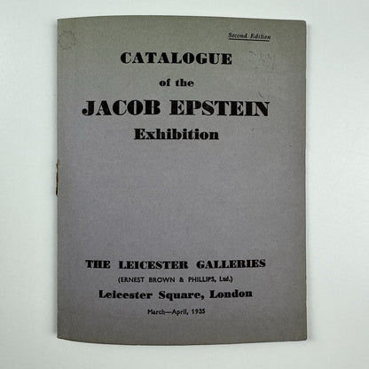 Jacob Epstein – Leicester Galleries | Ernest Brown & Phillips, March-April 1935
