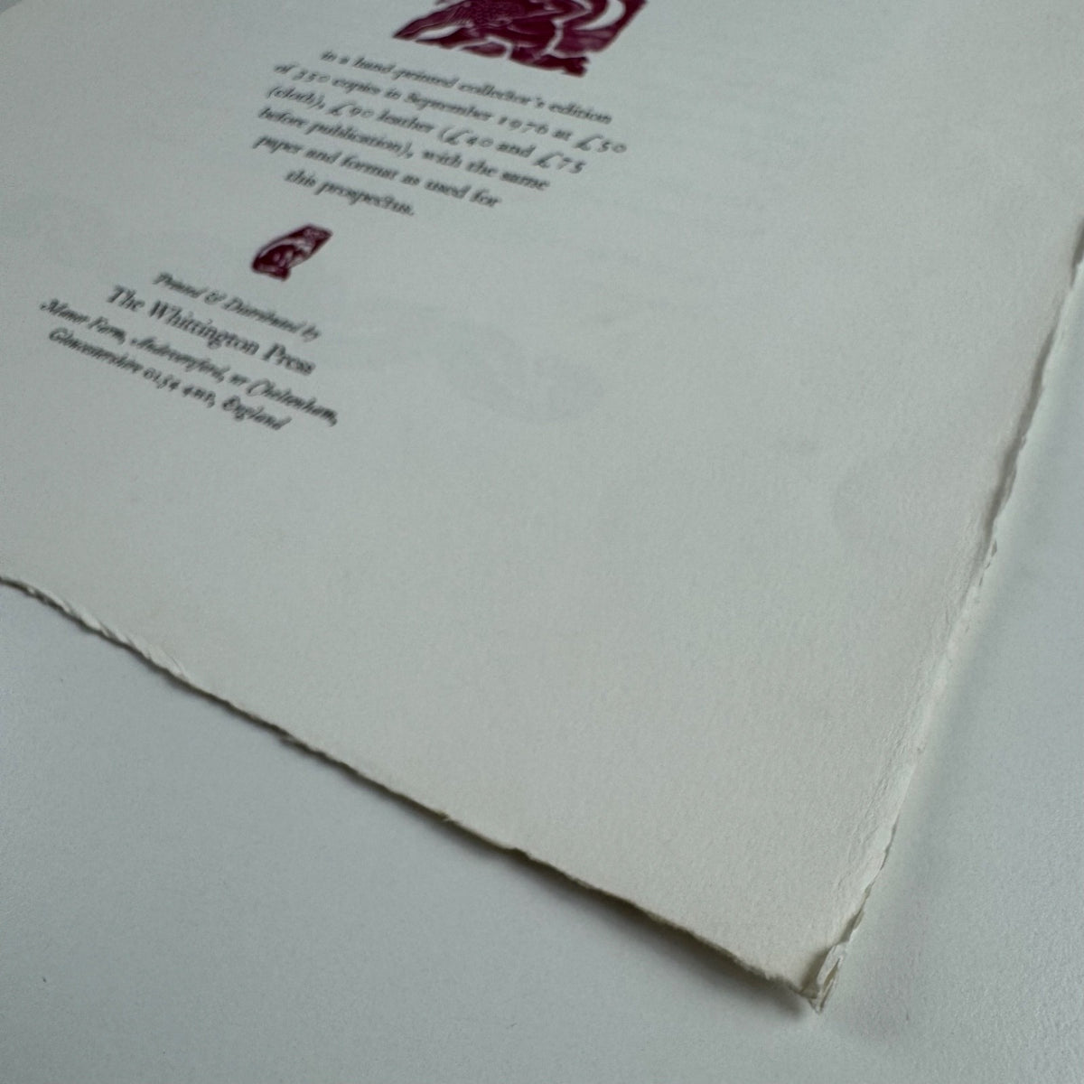 Prospectus Hellmuth Weissenborn Painter & Graphic Artist Whittington Press 1976
