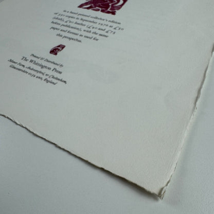 Prospectus Hellmuth Weissenborn Painter & Graphic Artist Whittington Press 1976