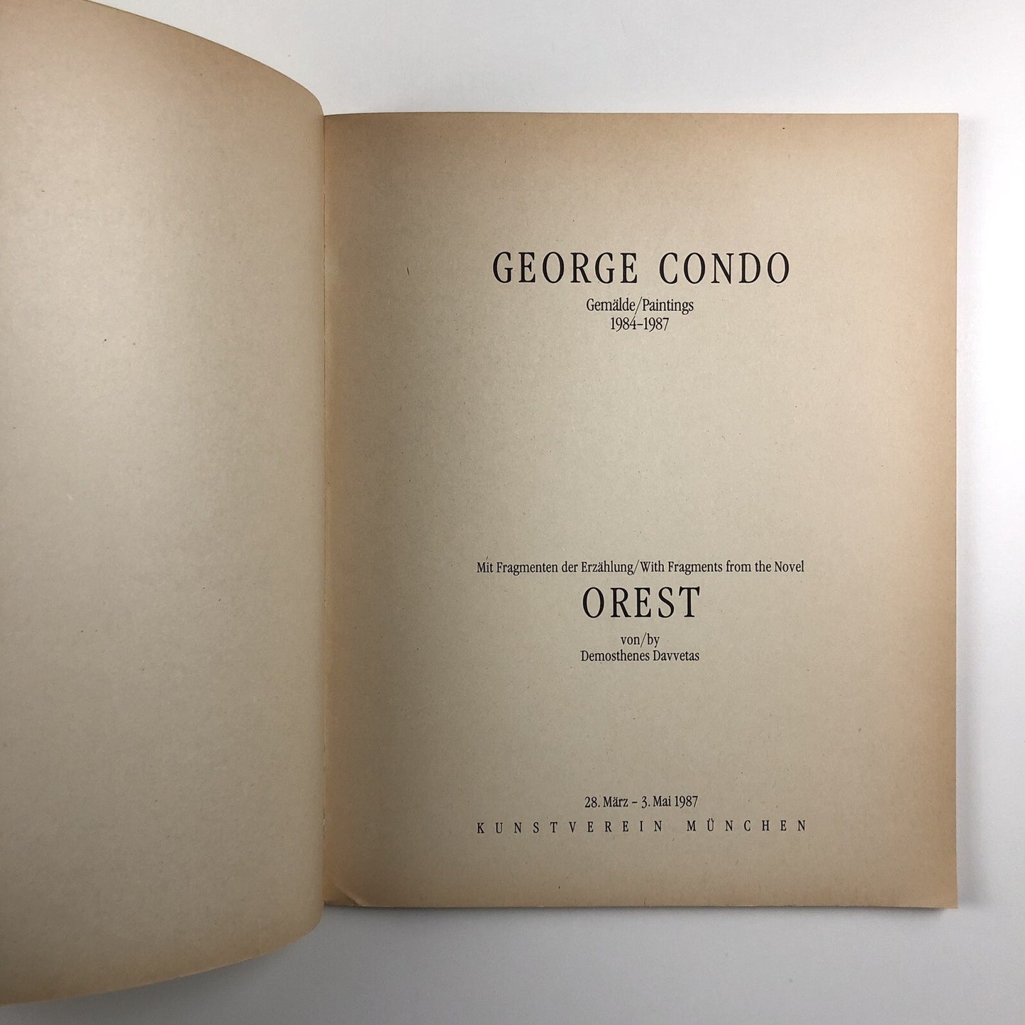 George Condo. Gemälde/Paintings 1984-1987 | Kunstverein Munich catalogue, 1987
