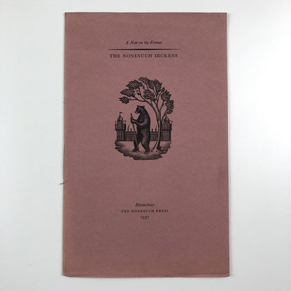 A Note on the Format – The Nonesuch Dickens | Nonesuch Press, 1937 | Text by Francis Meynell
