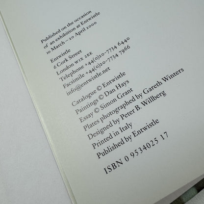Dan Hays | Entwistle London exhibition catalogue, 2000