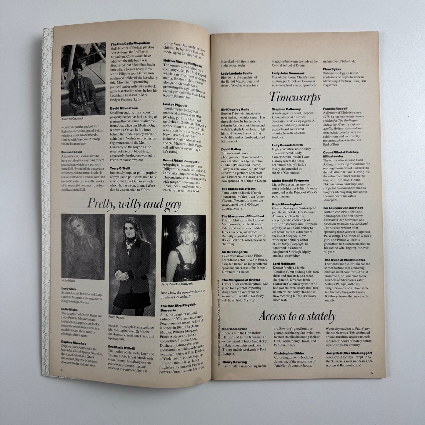 Leaflet Tatler’s thousand most socially significant people in 1992 Savoy Group