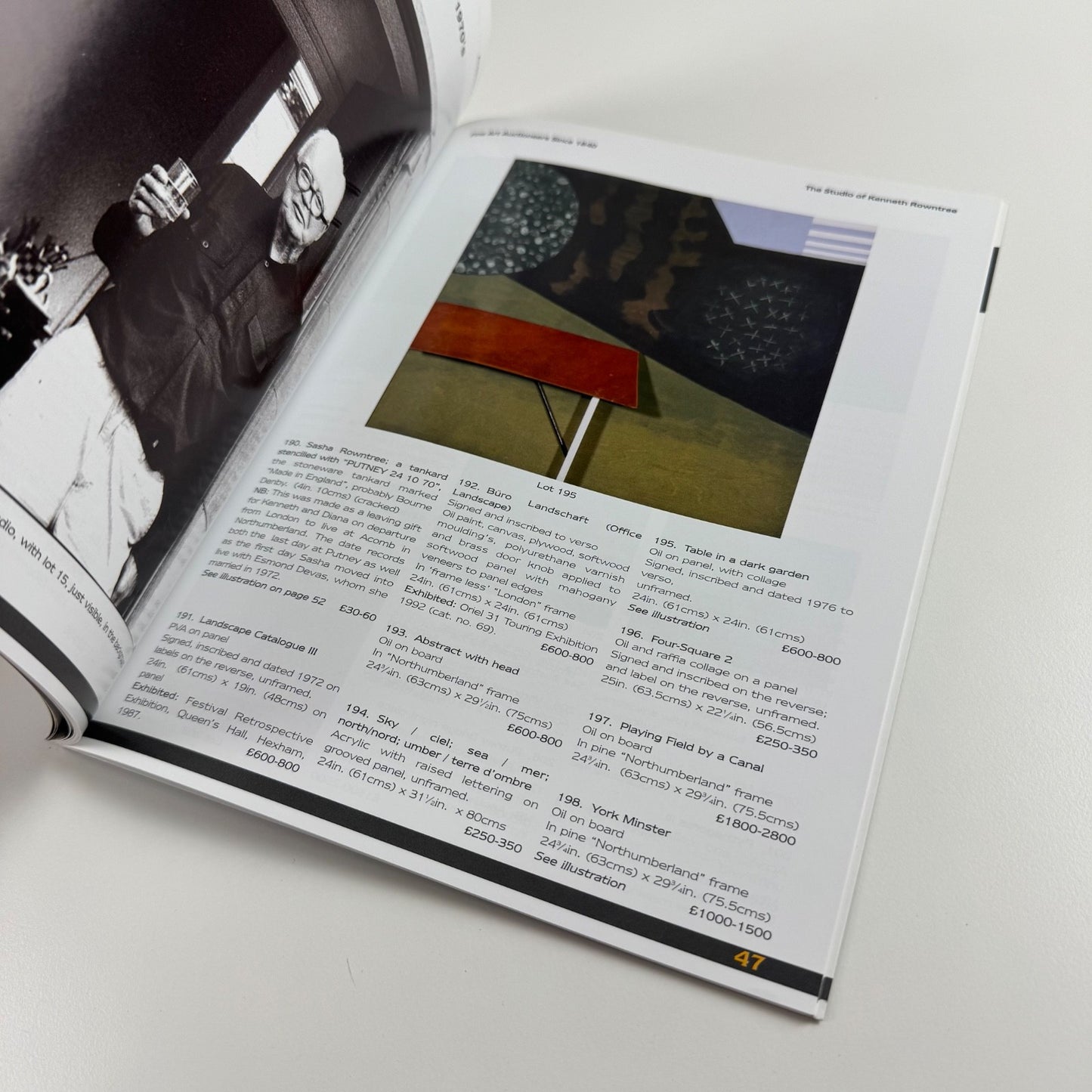 The studio of Kenneth Rowntree | auction catalogue Anderson & Garland 8 September 2009