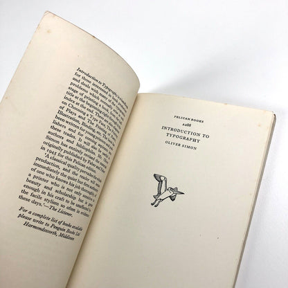 Introduction to Typography by Oliver Simon | Pelican – revised 1954 edition