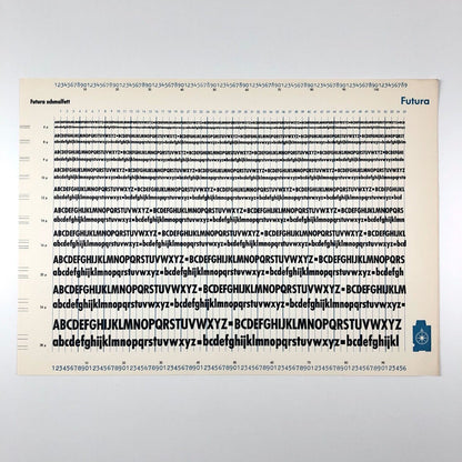 Arbeitsmappe Futura – workbook / type specimen | Bauersche Gießerei Frankfurt