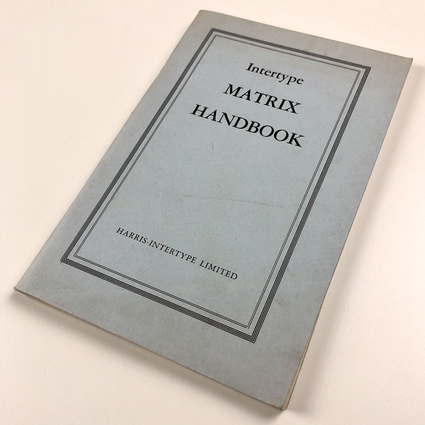 Harris-Intertype Matrix staff Handbook, undated