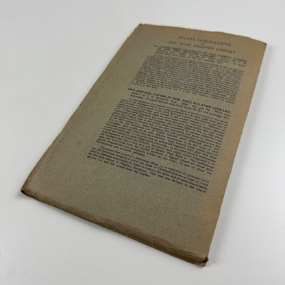 The evolution of the art of printing by Henry Guppy Manchester Univ Press, 1940