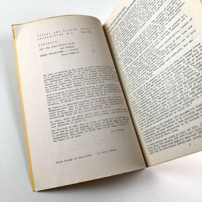 Association of Little Presses journal | Poetry and Little Press Information | Issue no. 5, July 1981