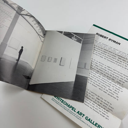 Robert Ryman | Whitechapel Art Gallery, 1977 catalogue and press release