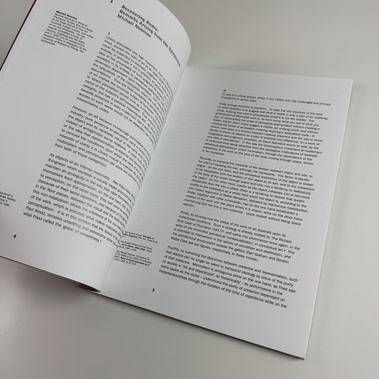 Carl Andre and the sculptural imagination Museum of Modern Art Papers 2, 1996