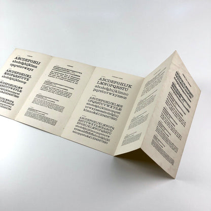 Consort | 8-page concertina-fold type specimen | Stephenson Blake, undated