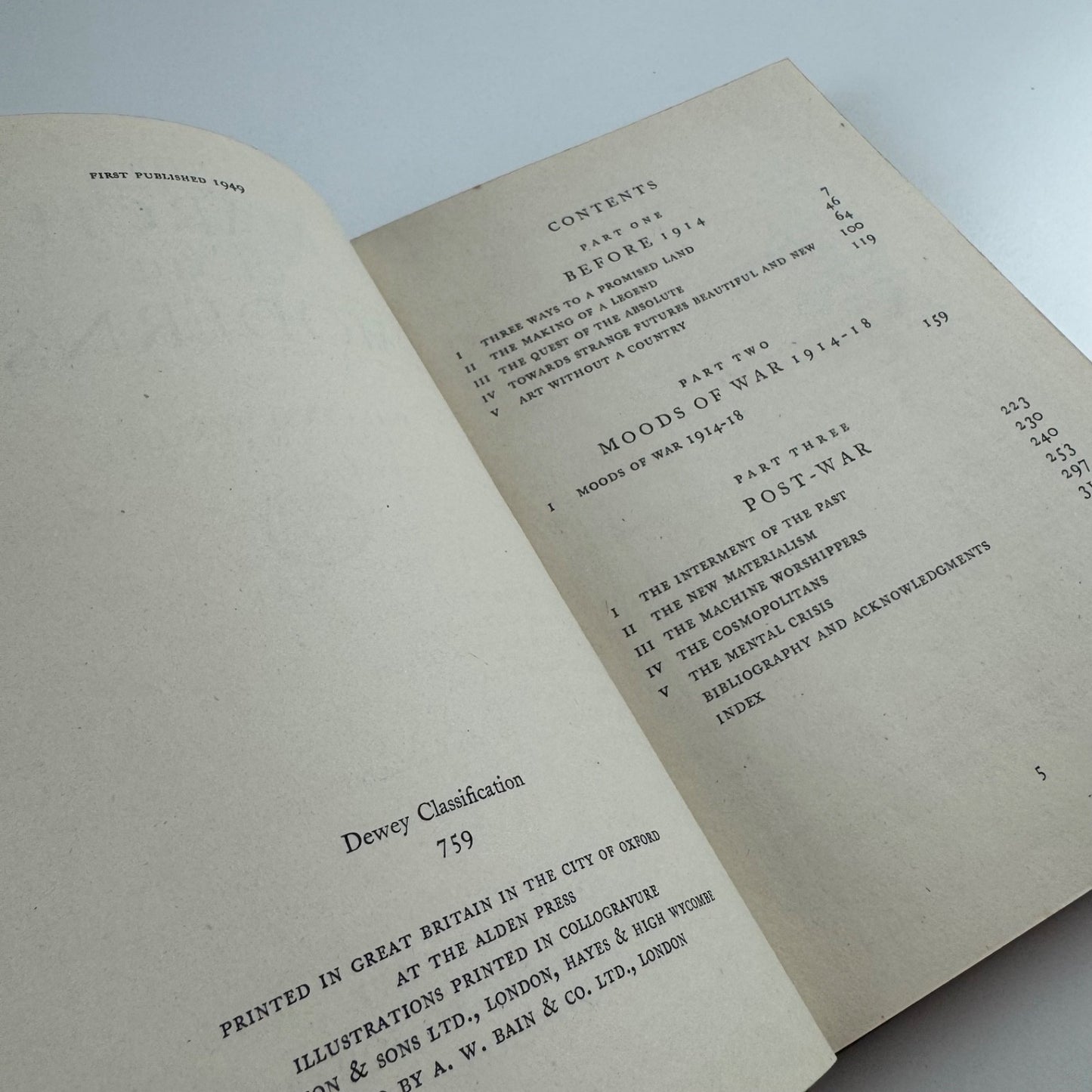 The March of the Moderns by William Gaunt | Jonathan Cape, 1949