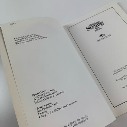 William Strang RA 1859-1921 | Sheffield Art Galleries 1980