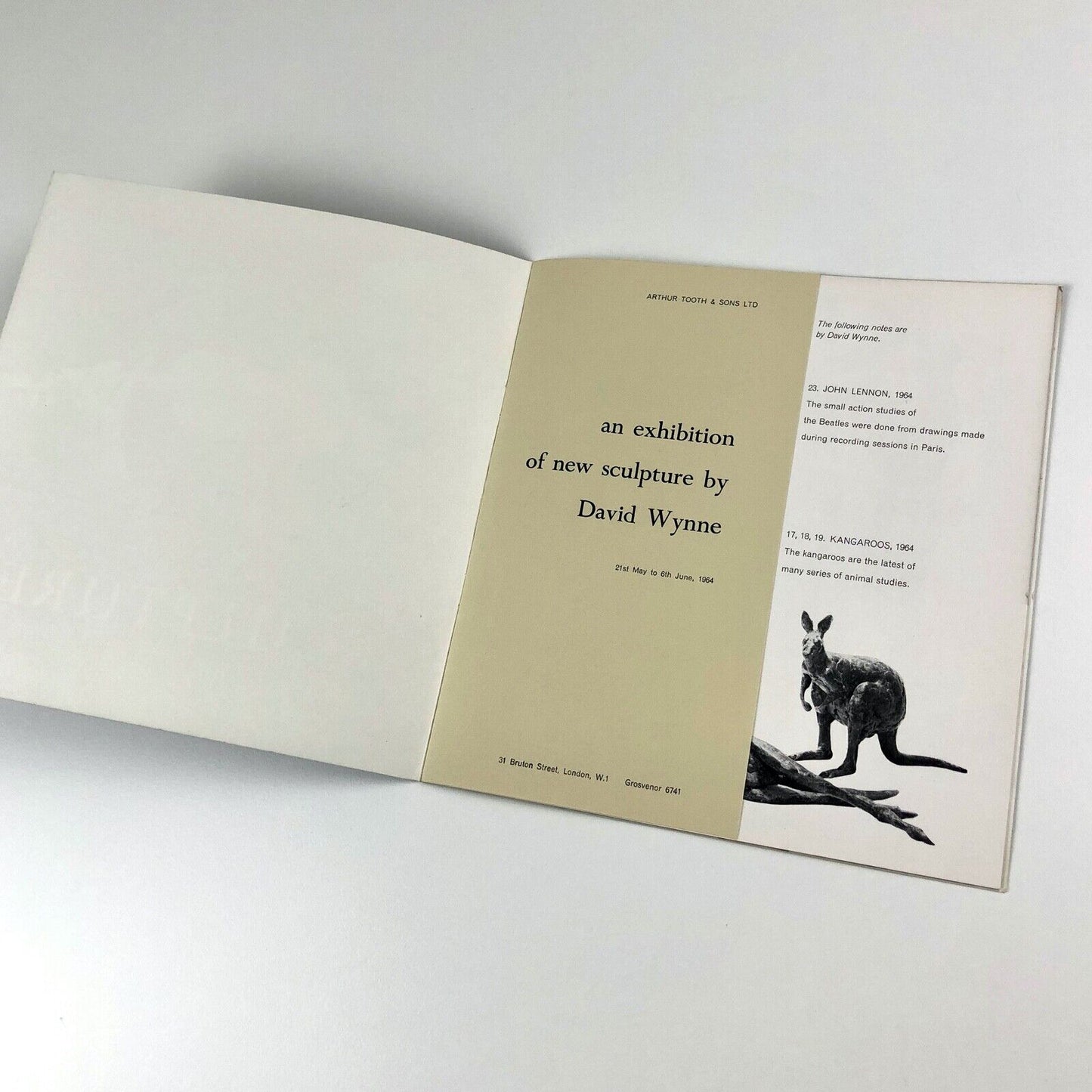 David Wynne: an Exhibition of New Sculpture | Arthur Tooth & Sons catalogue 1964
